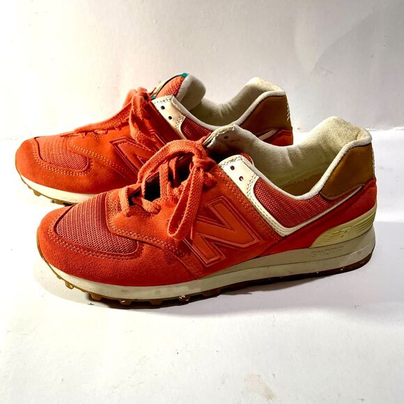 New Balance 574 global surf sneakers rusty orange athleisure running women 9 - Picture 2 of 8
